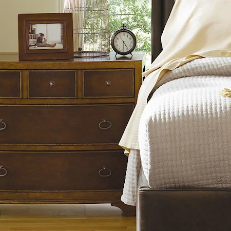 Rustic Three Drawer Nightstand